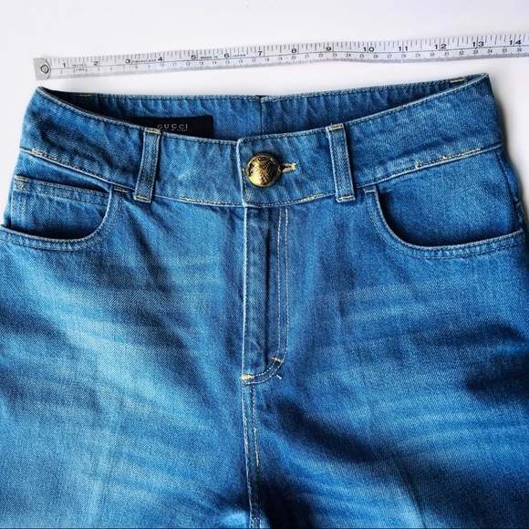 😍 GUCCI Cropped high-rise wide-leg jeans - Picture 11 of 15